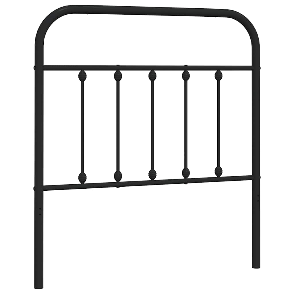 Testiera di Ricambio in Metallo Nero 80 cm
