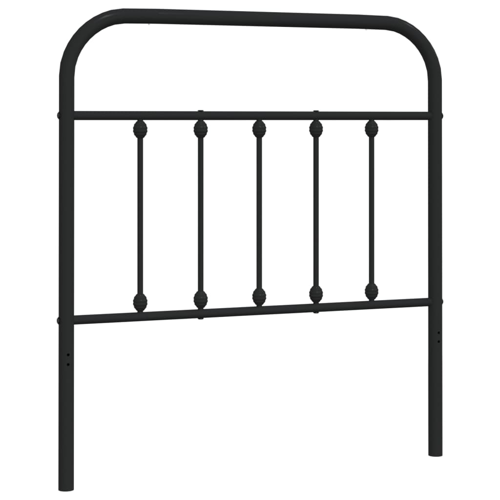 Testiera di Ricambio in Metallo Nero 90 cm