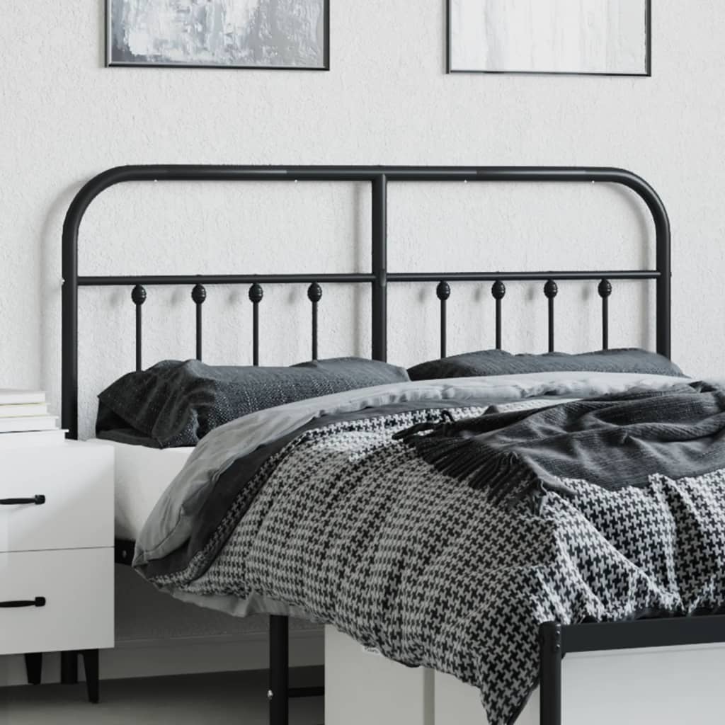 Testiera di Ricambio in Metallo Nero 140 cm