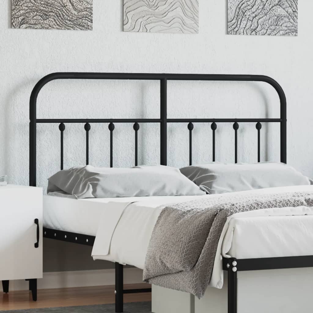 Testiera di Ricambio in Metallo Nero 140 cm