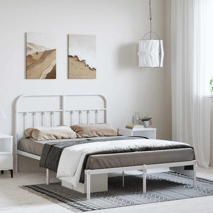Giroletto con Testiera Metallo Bianco 150x200 cm