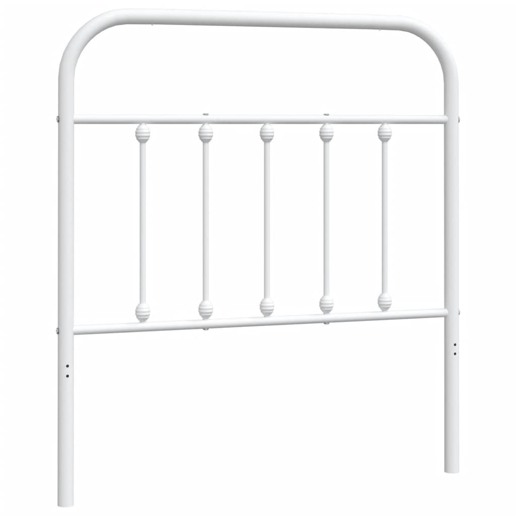 Testiera di Ricambio in Metallo Bianco 80 cm