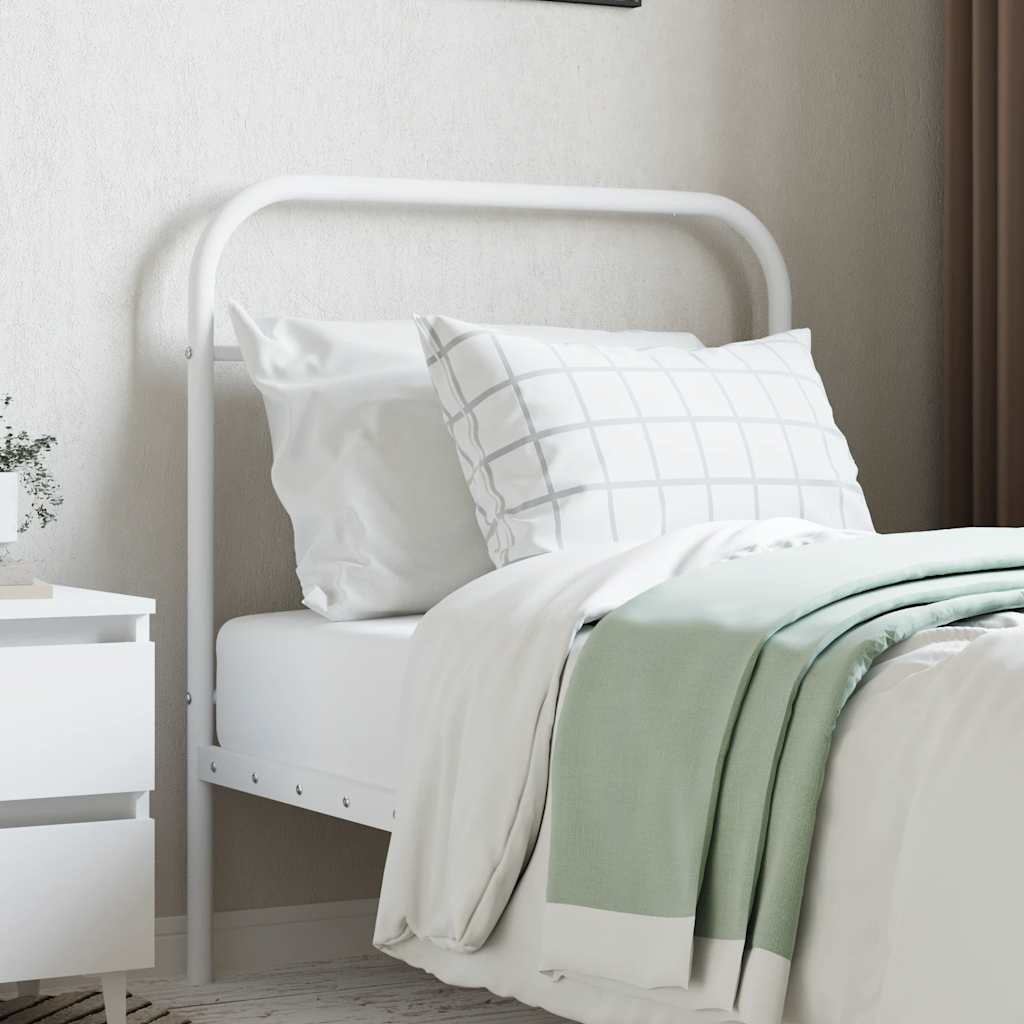 Testiera di Ricambio in Metallo Bianco 90 cm