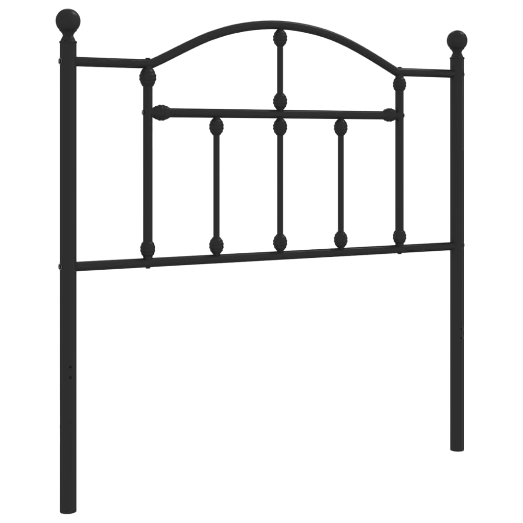 Testiera di Ricambio in Metallo Nero 90 cm