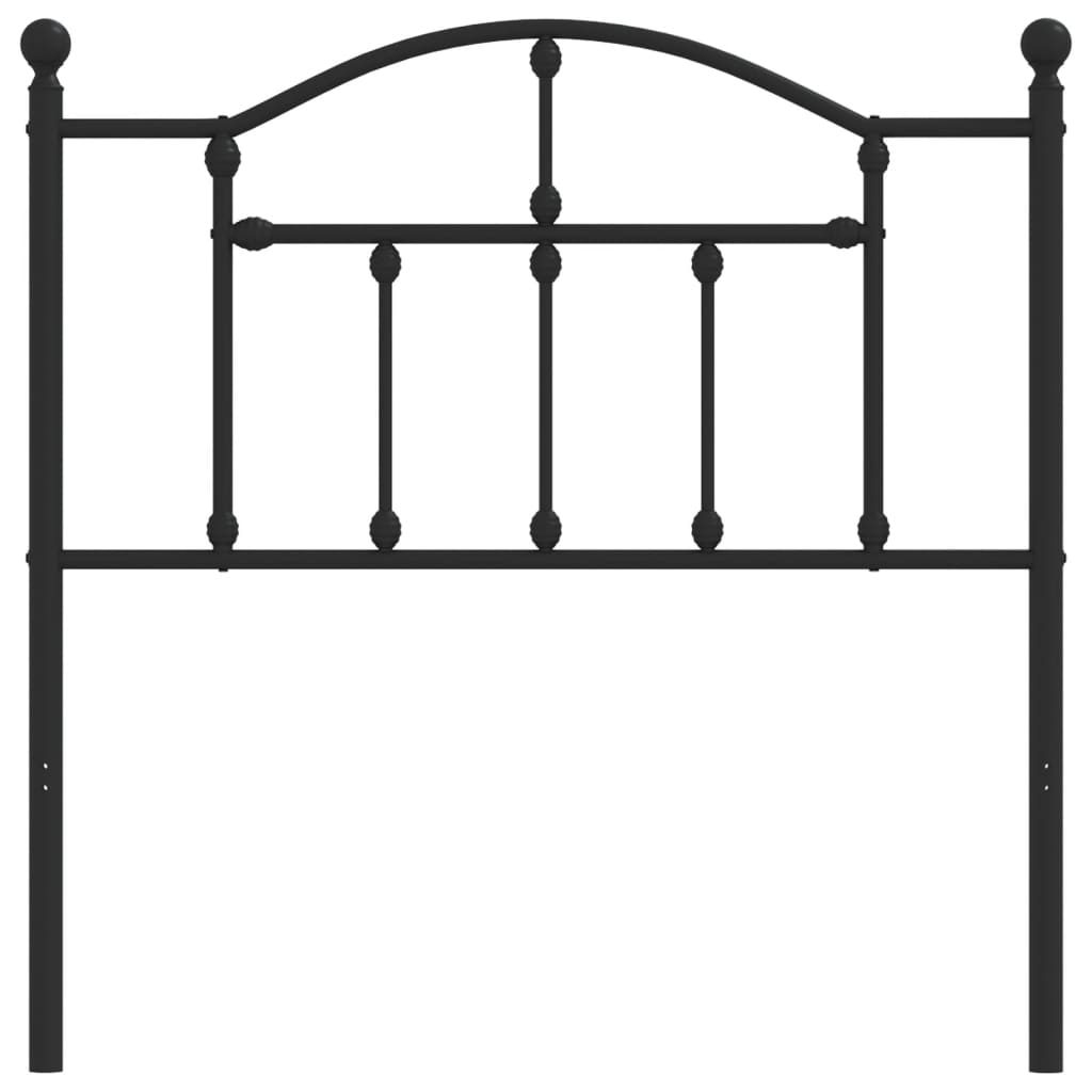 Testiera di Ricambio in Metallo Nero 90 cm