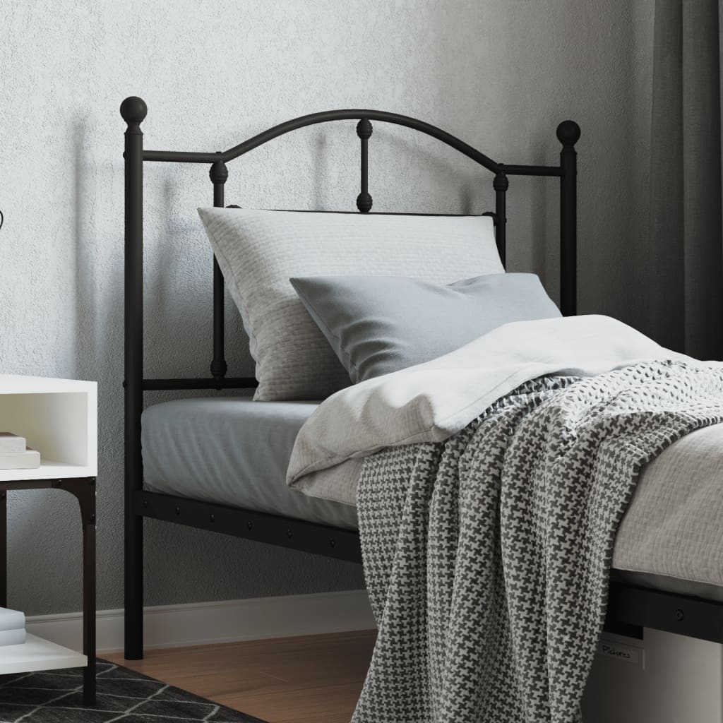 Testiera di Ricambio in Metallo Nero 90 cm