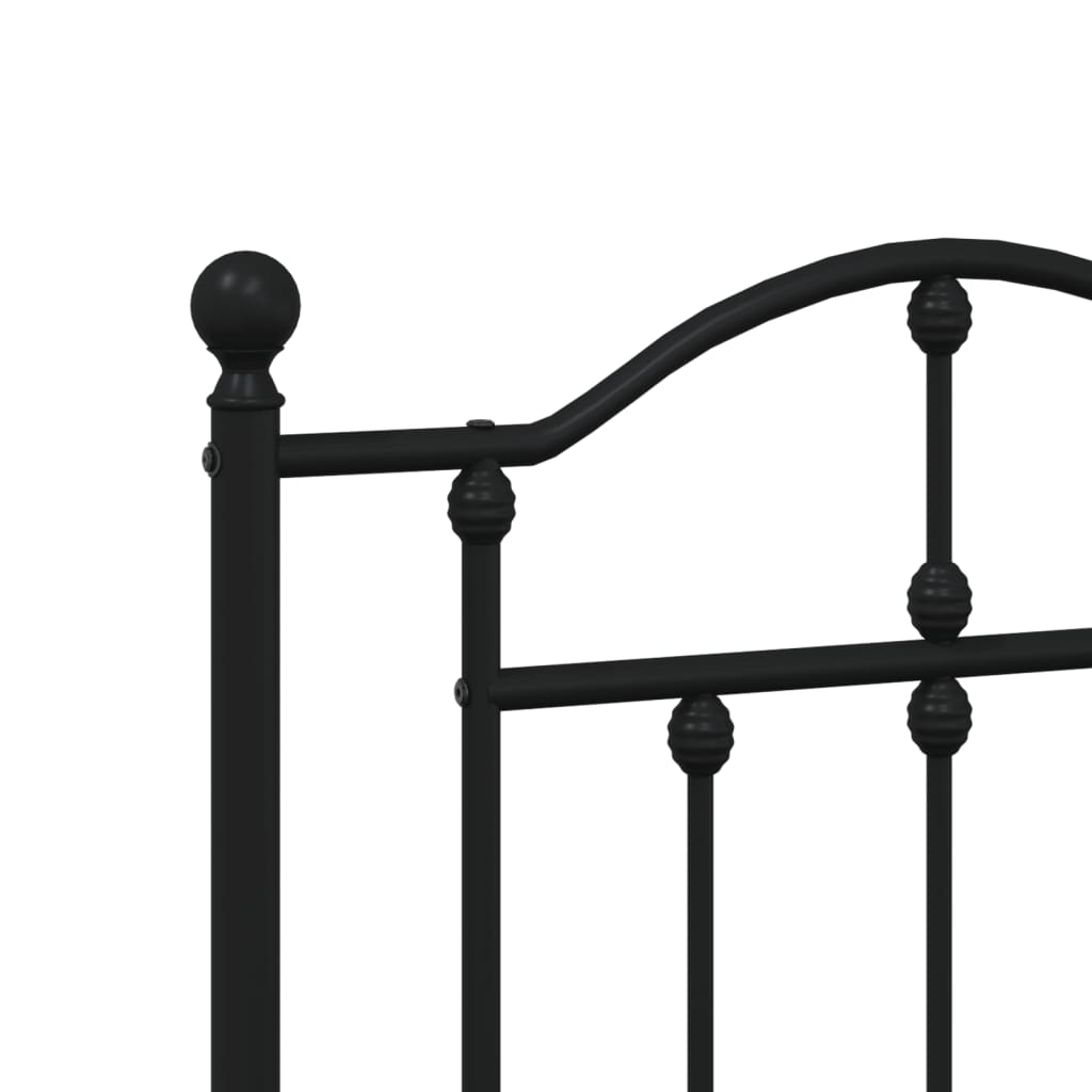 Testiera di Ricambio in Metallo Nero 120 cm