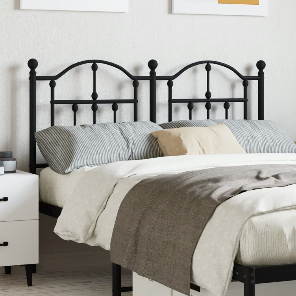 Testiera di Ricambio in Metallo Nero 120 cm