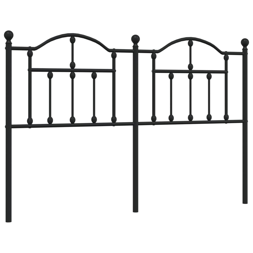 Testiera di Ricambio in Metallo Nero 140 cm