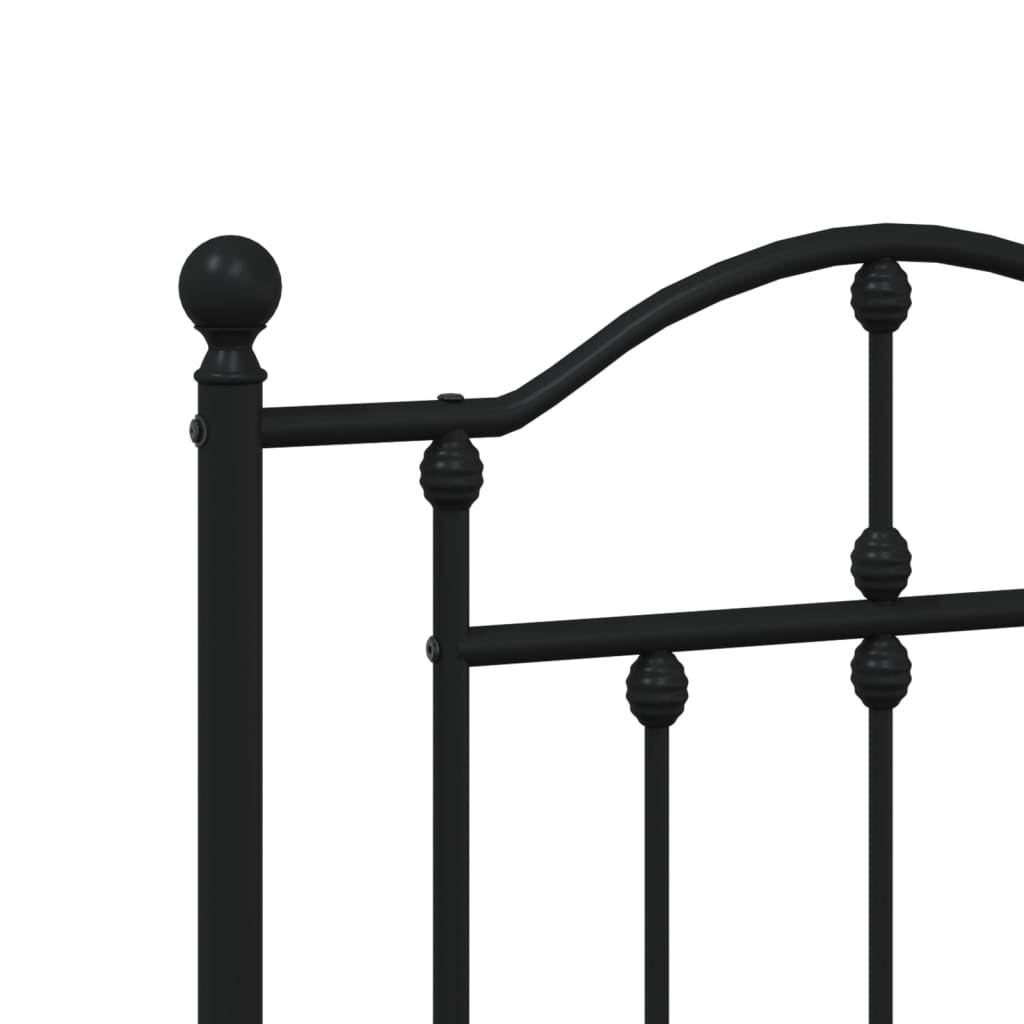 Testiera di Ricambio in Metallo Nero 140 cm