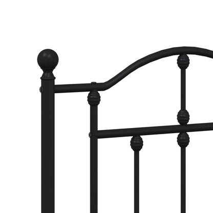 Testiera di Ricambio in Metallo Nero 140 cm