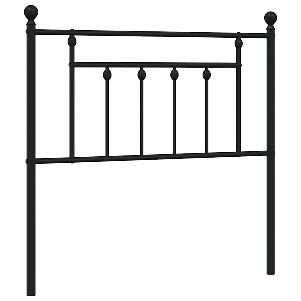 Testiera di Ricambio in Metallo Nero 90 cm