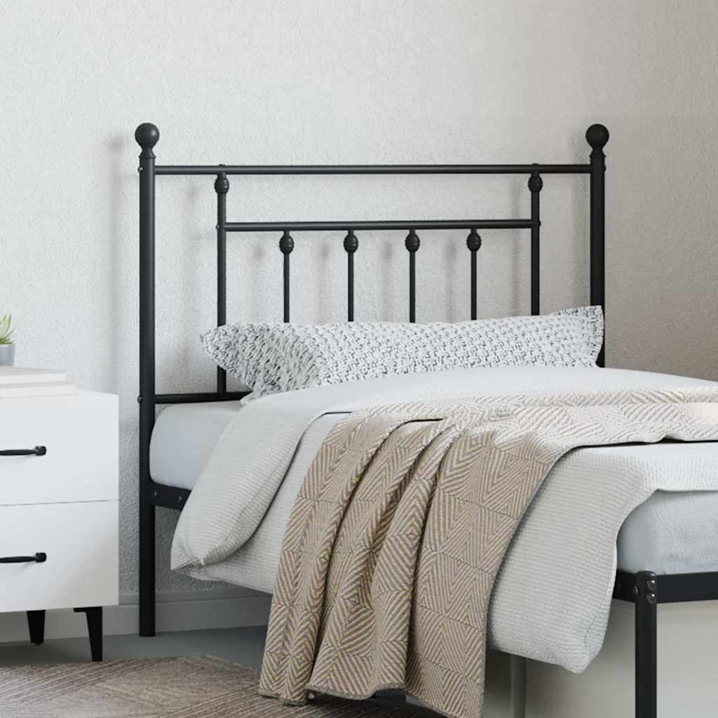 Testiera di Ricambio in Metallo Nero 90 cm