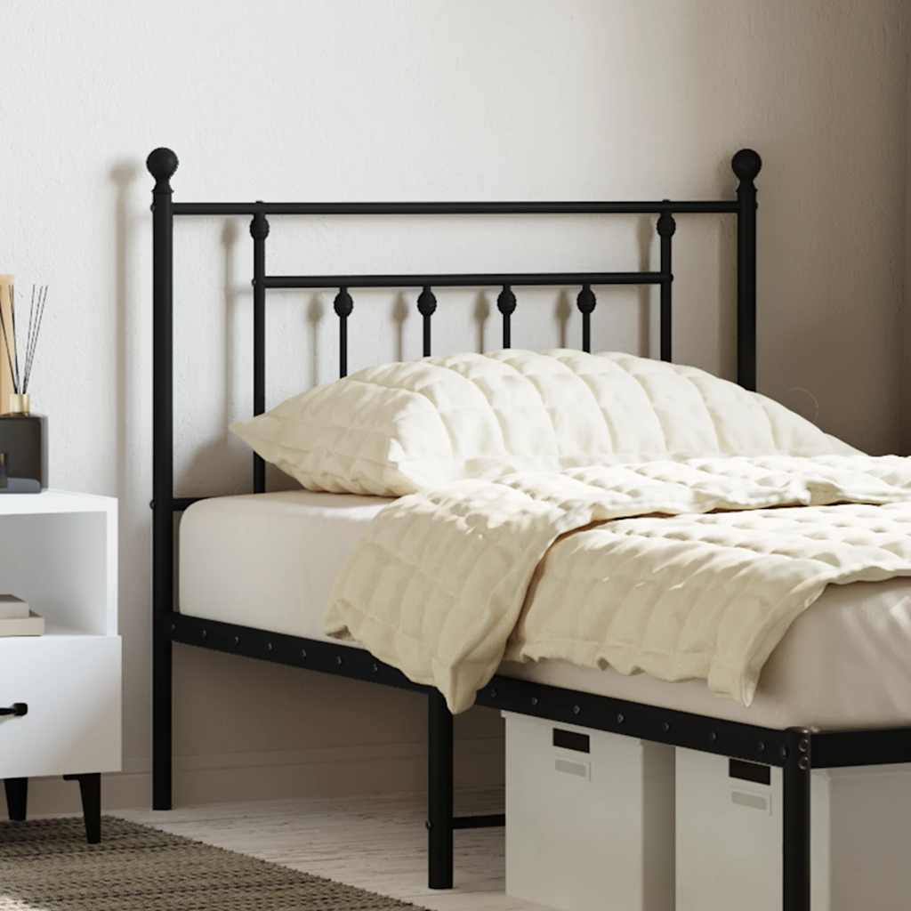 Testiera di Ricambio in Metallo Nero 90 cm