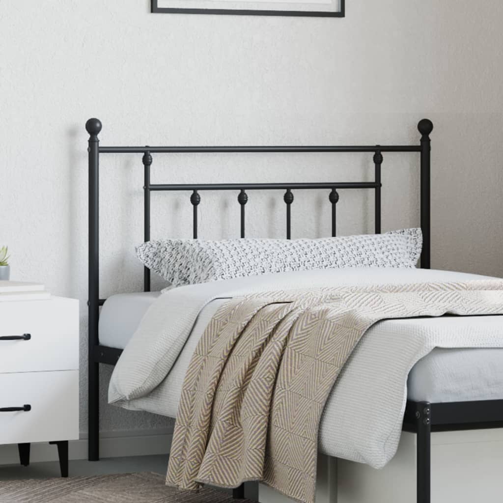 Testiera di Ricambio in Metallo Nero 107 cm