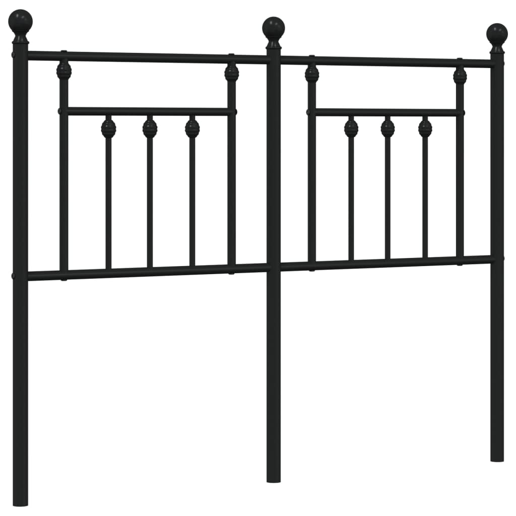 Testiera di Ricambio in Metallo Nero 120 cm