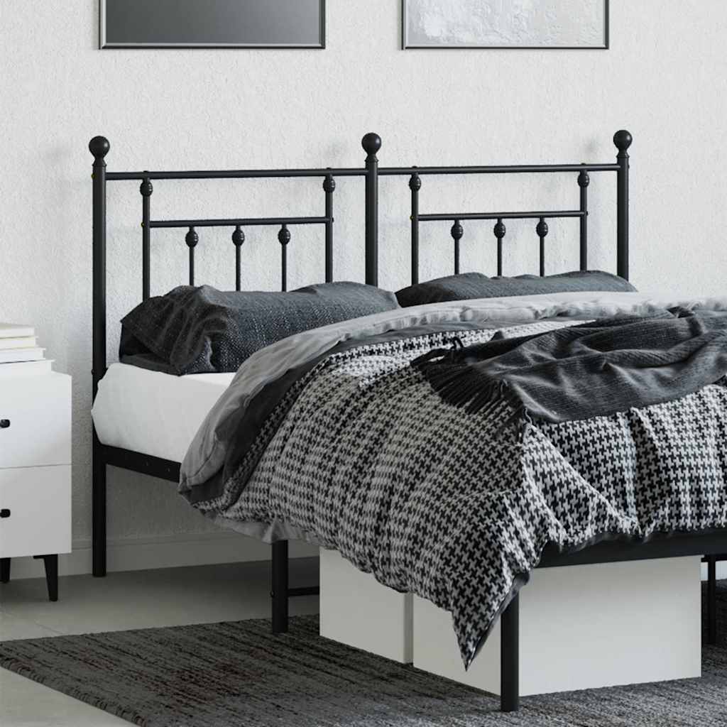 Testiera di Ricambio in Metallo Nero 140 cm
