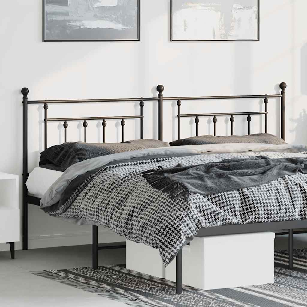 Testiera di Ricambio in Metallo Nero 180 cm