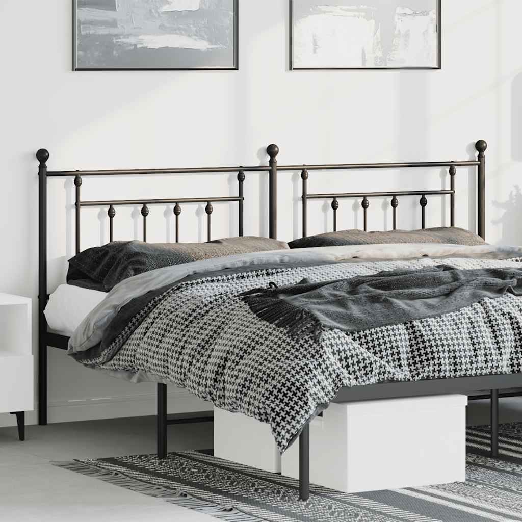Testiera di Ricambio in Metallo Nero 193 cm