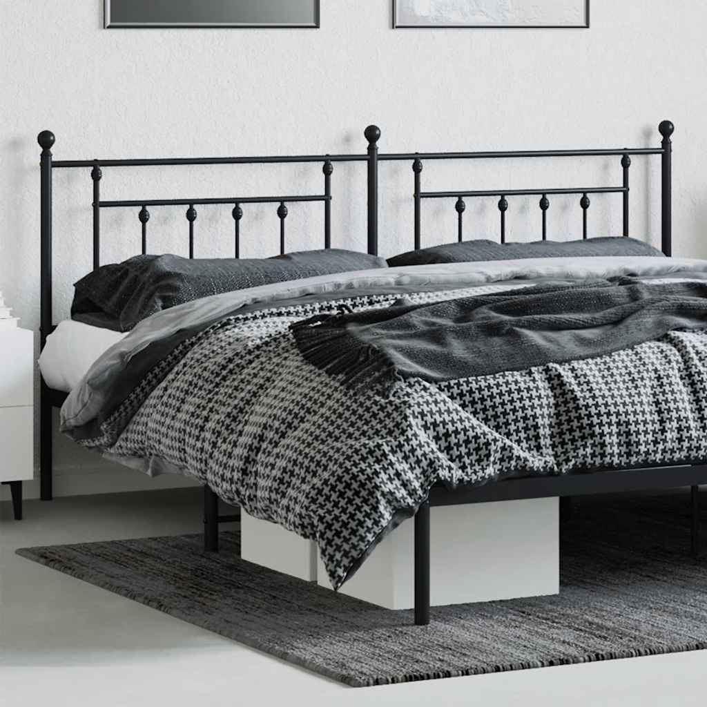 Testiera di Ricambio in Metallo Nero 200 cm