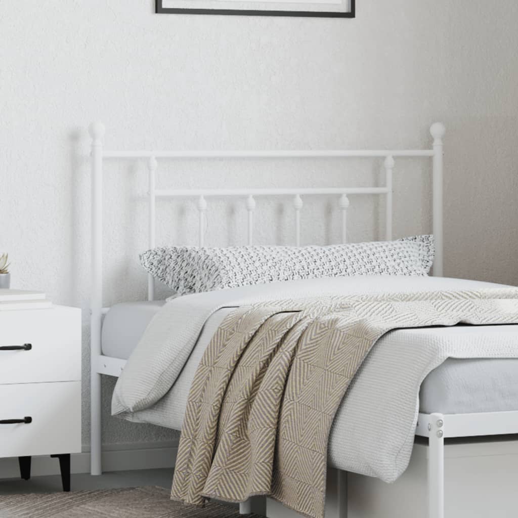 Testiera di Ricambio in Metallo Bianco 107 cm