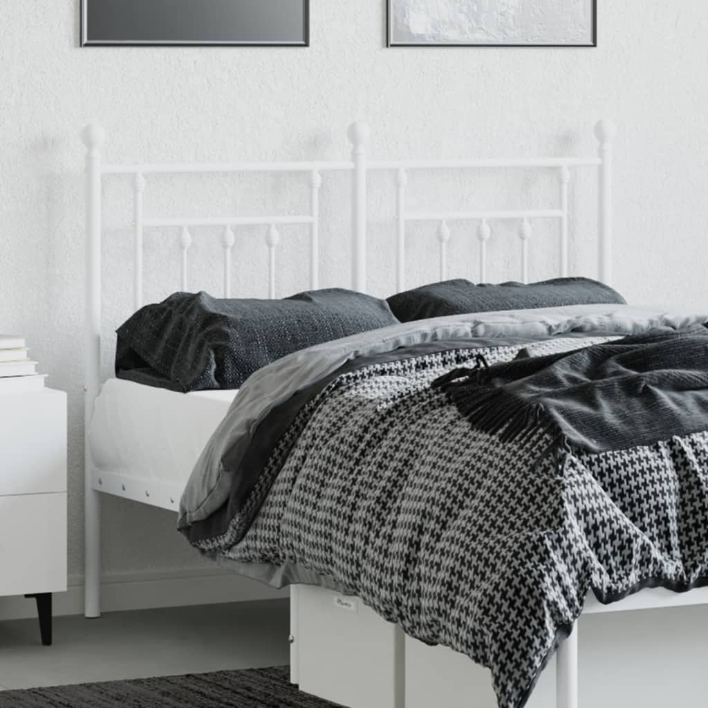 Testiera di Ricambio in Metallo Bianco 120 cm