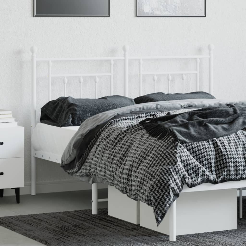 Testiera di Ricambio in Metallo Bianco 140 cm