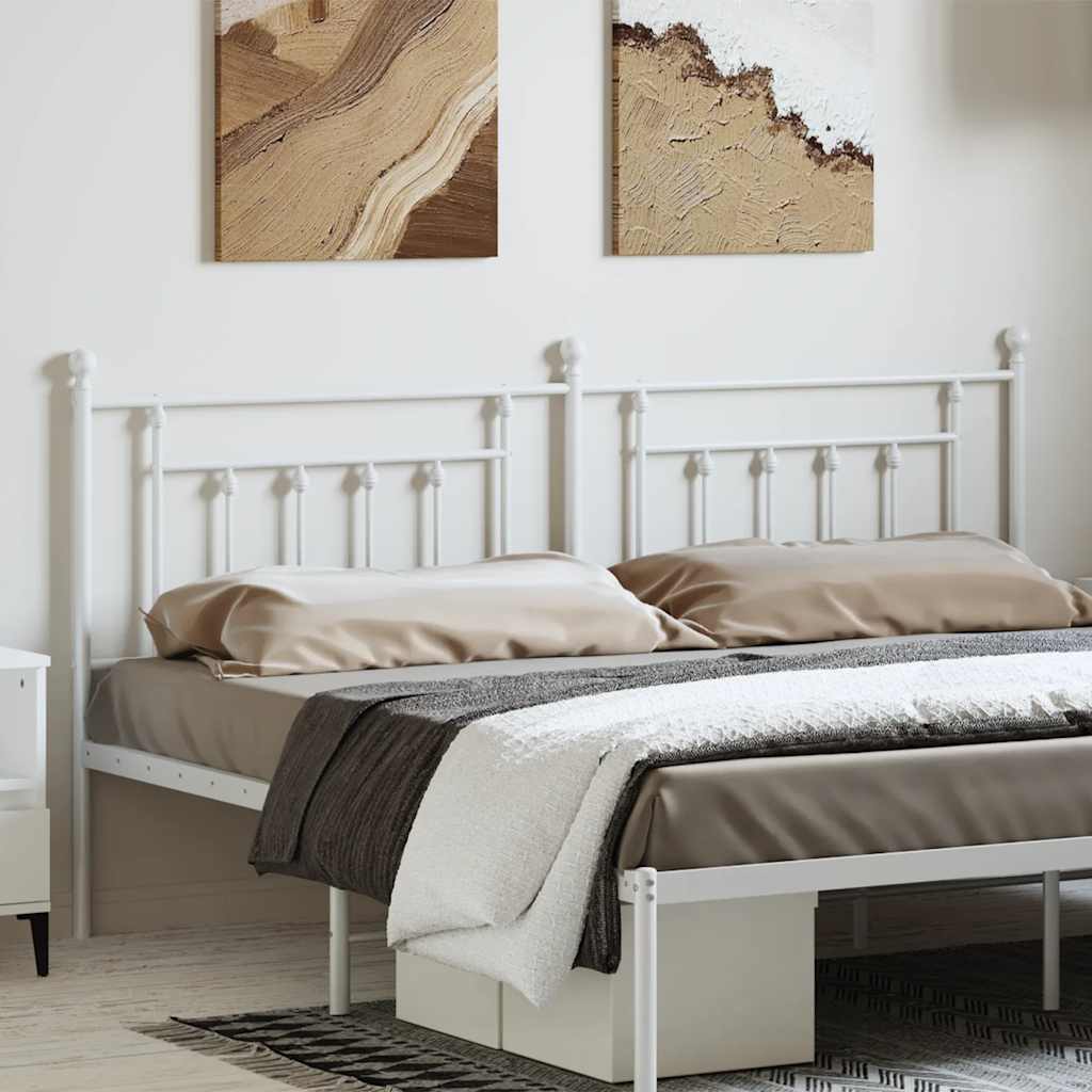 Testiera di Ricambio in Metallo Bianco 193 cm