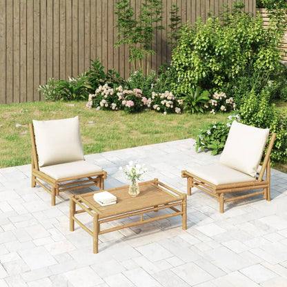 Sedie da Giardino 2 pz con Cuscini Bianco Crema in BambÃƒÂ¹