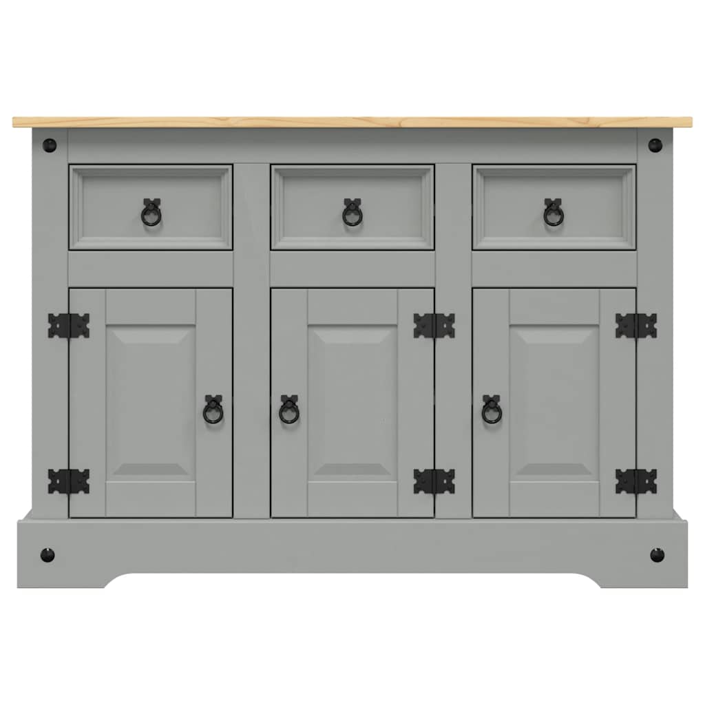 Credenza Corona Grigia 112x43x78 cm in Legno di Pino Messicano