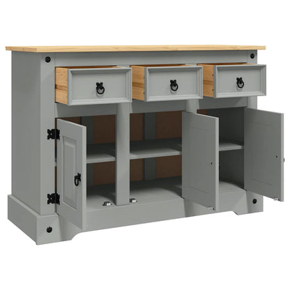 Credenza Corona Grigia 112x43x78 cm in Legno di Pino Messicano