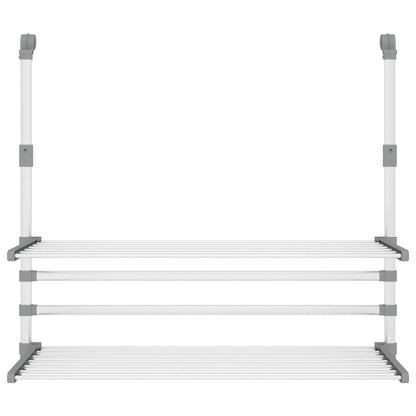 Stendino per Balcone 89x25x(60-95) cm in Alluminio