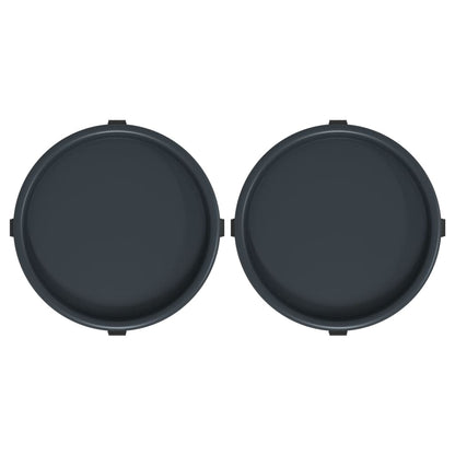 Carrelli per Piante con Ruote 2 pz Grigi Diametro 34 cm 35 kg
