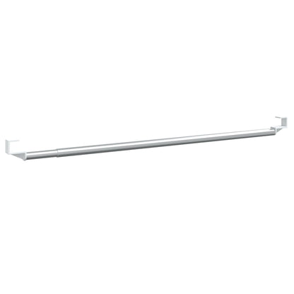 Binari per Tende 2 pz Bianco e Argento 40-60 cm Alluminio