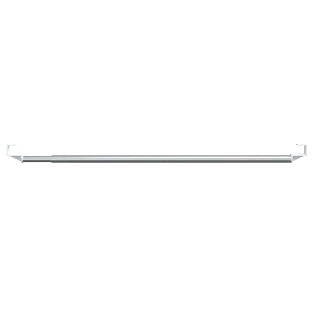 Binari per Tende 2 pz Bianco e Argento 60-105 cm Alluminio