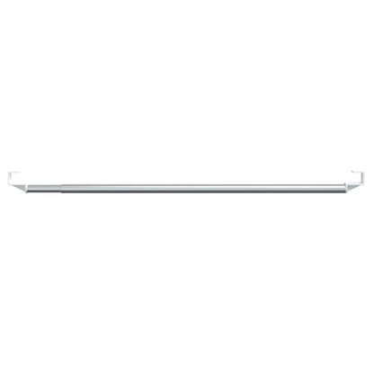 Binari per Tende 2 pz Bianco e Argento 60-105 cm Alluminio