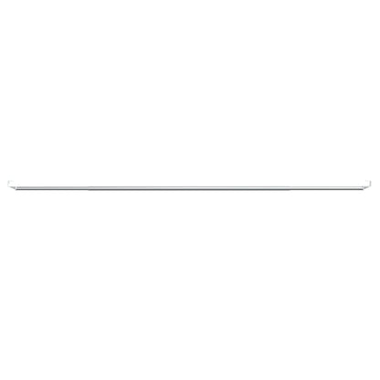Binari per Tende 2 pz Bianco e Argento 90-130 cm Alluminio