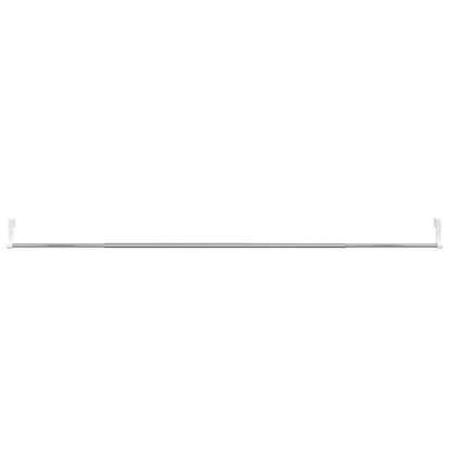 Binari per Tende 2 pz Bianco e Argento 90-135 cm Alluminio