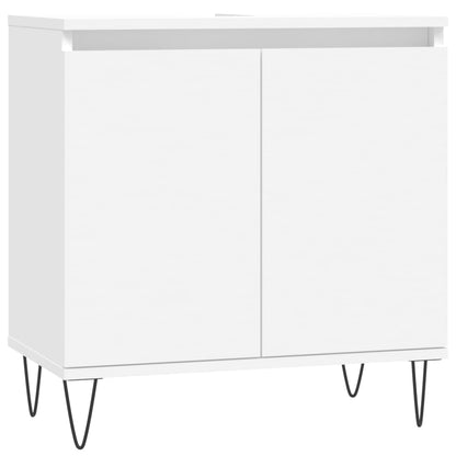 Set di Mobili da Bagno 3 pz Bianco in Legno Multistrato