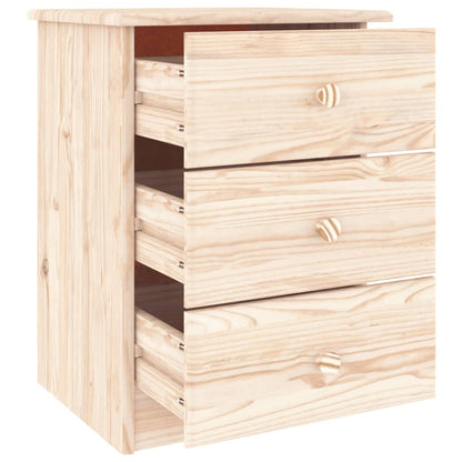Comodino ALTA 41x35x55,5 cm in Legno Massello di Pino