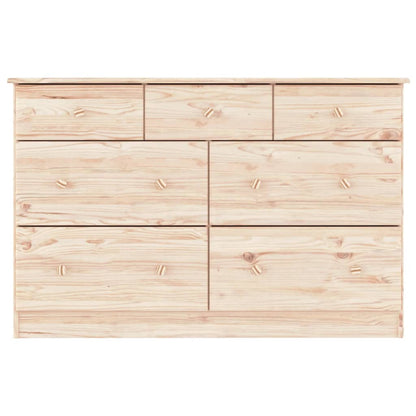 Cassettiera ALTA 112x35x73 cm in Legno Massello di Pino