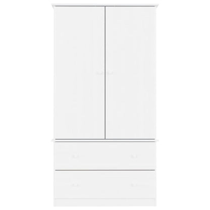 Armadio ALTA Bianco 90x55x170 cm in Legno Massello di Pino