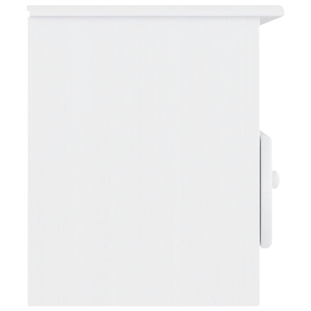 Mobile TV con Cassetti ALTA Bianco 100x35x41cm Massello di Pino