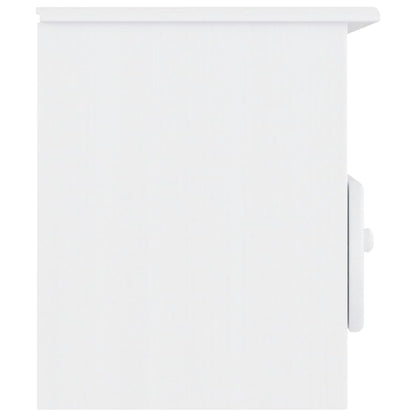 Mobile TV con Cassetti ALTA Bianco 100x35x41cm Massello di Pino