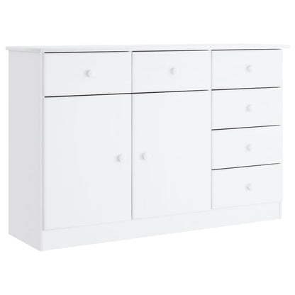 Credenza ALTA Bianca 112x35x73 cm in Legno Massello di Pino