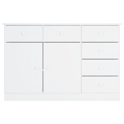 Credenza ALTA Bianca 112x35x73 cm in Legno Massello di Pino