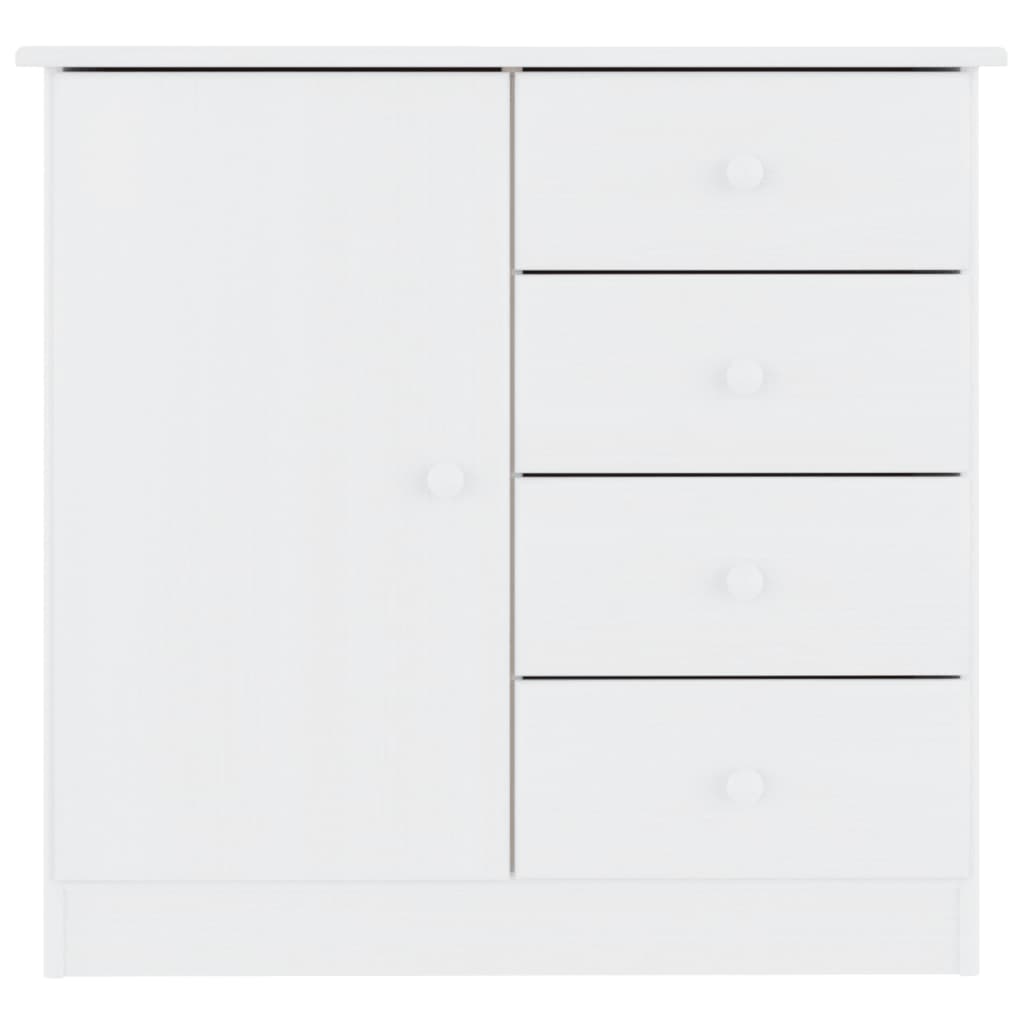 Credenza ALTA Bianca 77x35x73 cm in Legno Massello di Pino