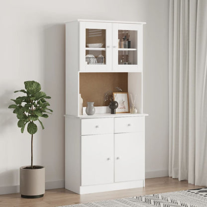 Piano ComÃ² ALTA Bianco 77x30x92 cm in Legno Massello di Pino