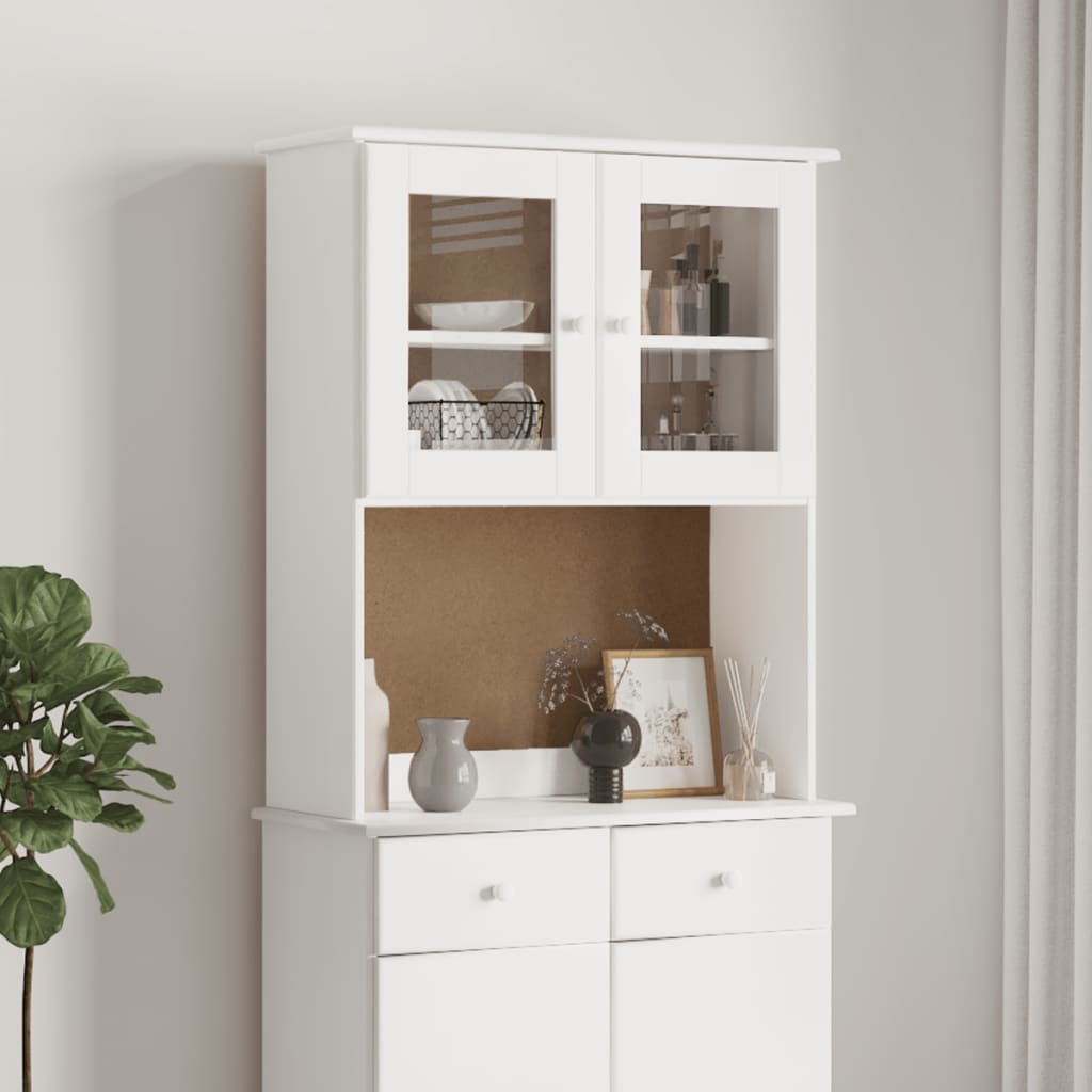 Piano ComÃ² ALTA Bianco 77x30x92 cm in Legno Massello di Pino