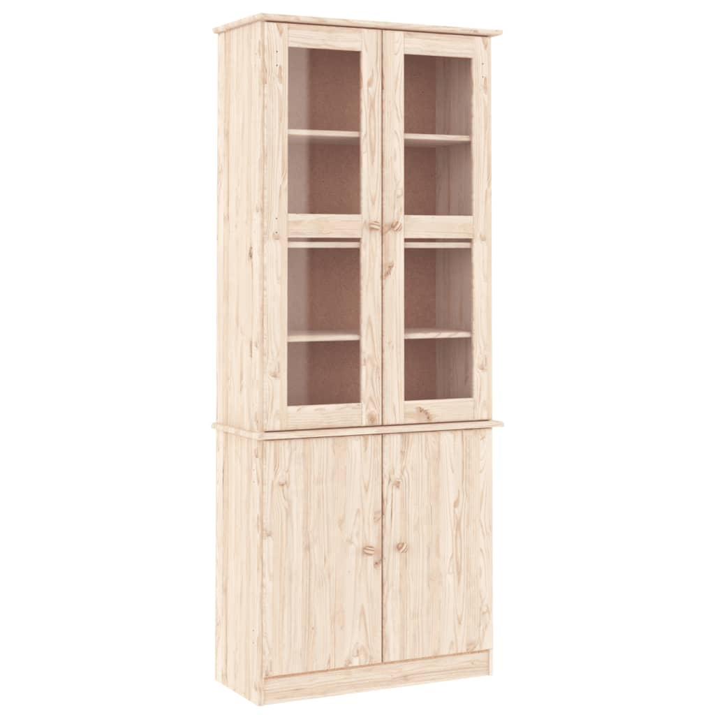 Vetrina ALTA 77x35x186,5 cm in Legno Massello di Pino